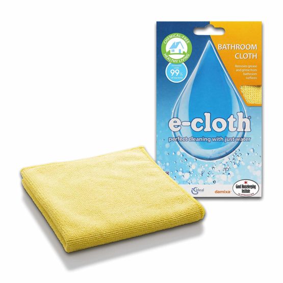 E-Cloth Bathroom Cleaning Cloth, Microfibre, Yellow, 1 Pack