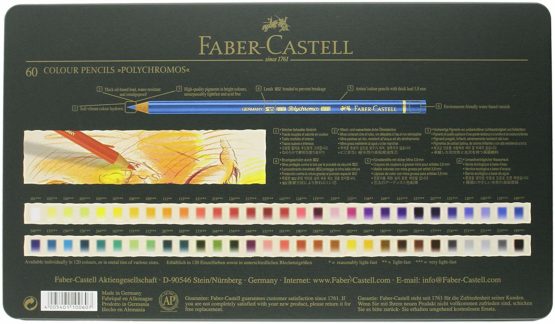 Faber-Castell Polychromos Colour Pencils Tin of 60 - Image 2