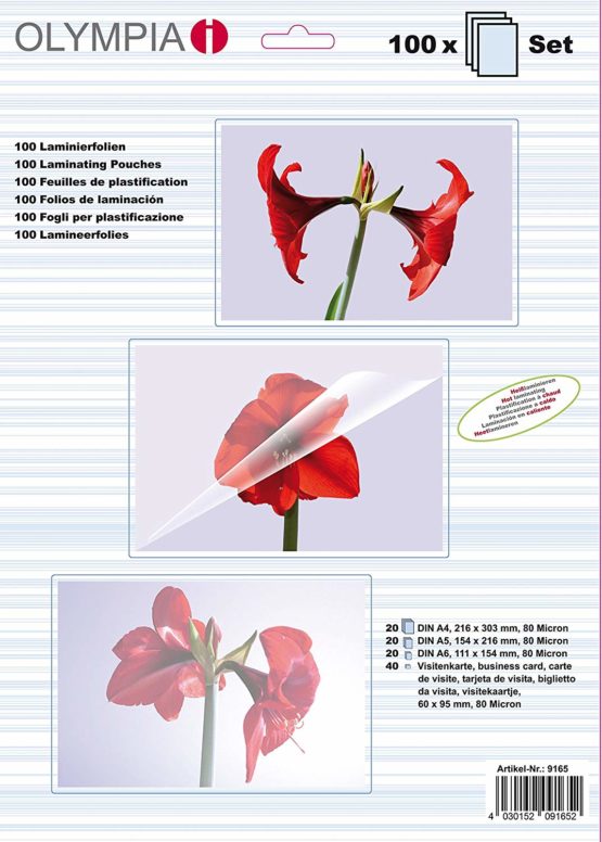 Laminating Pouches Set of 100