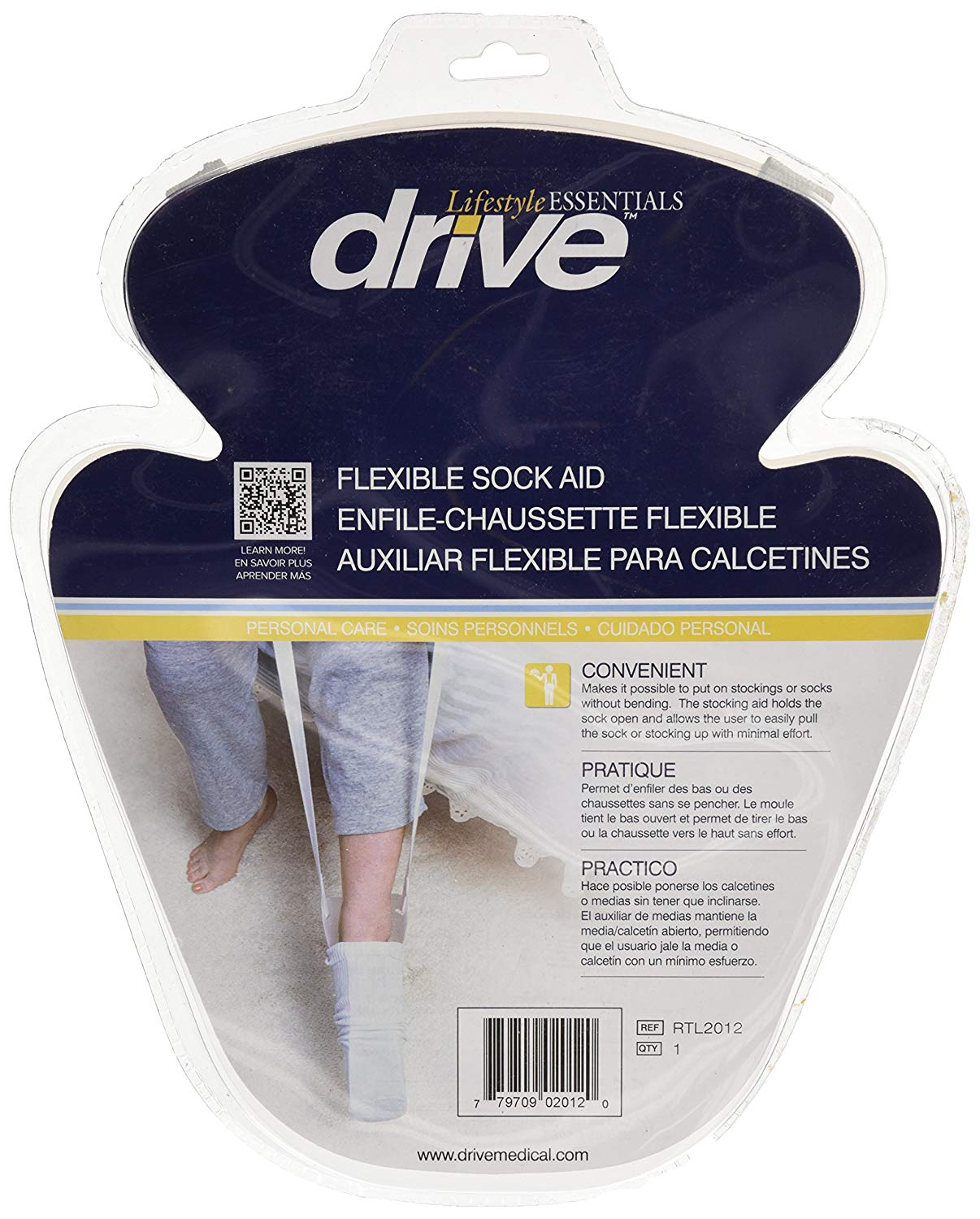 Drive Devilbiss Latex Free / Wipe Clean Poly Stocking Aid, White - Image 3