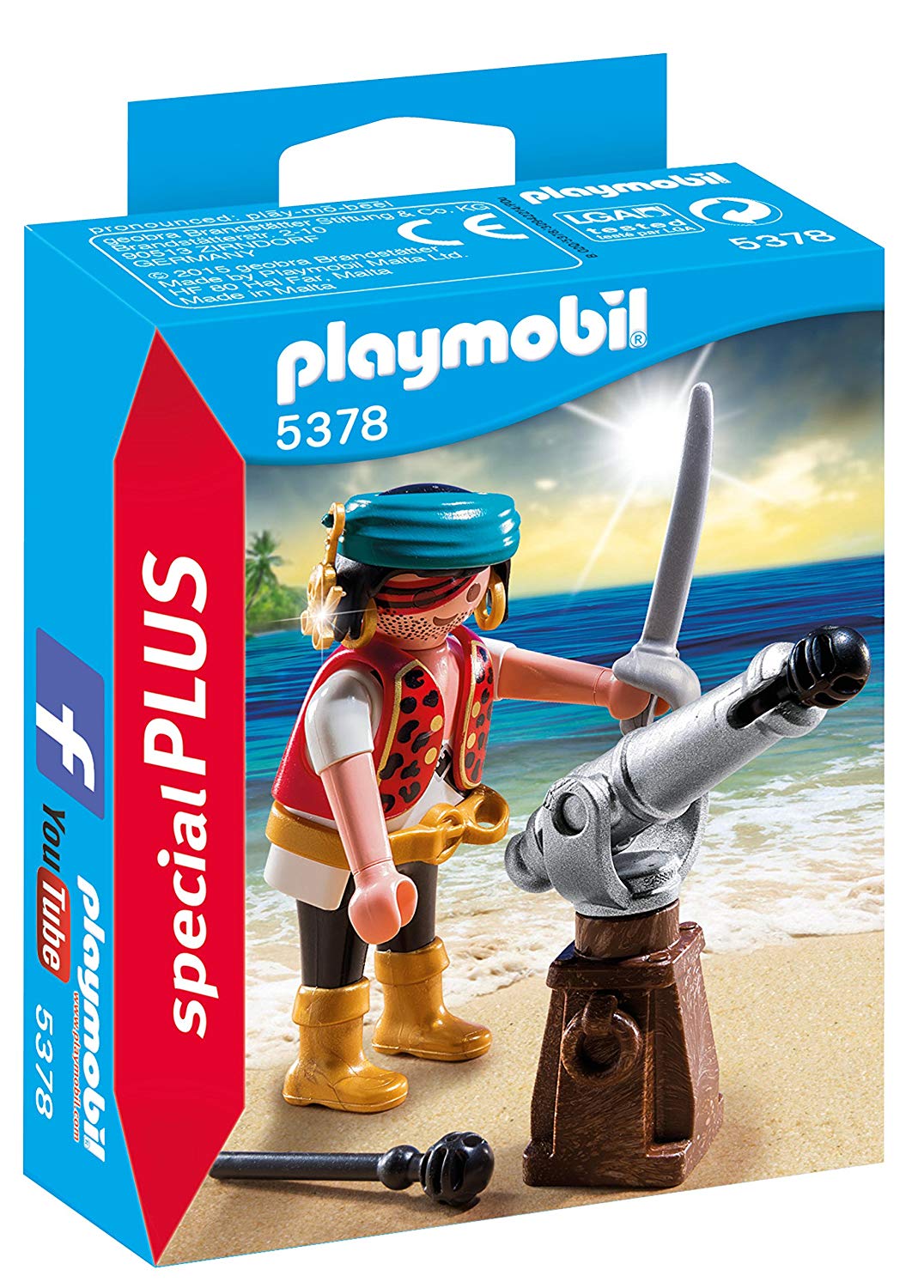 Playmobil 5378 Special Plus Pirate with Cannon, Fun Imaginative Role-Play, PlaySets Suitable for Children Ages 4+