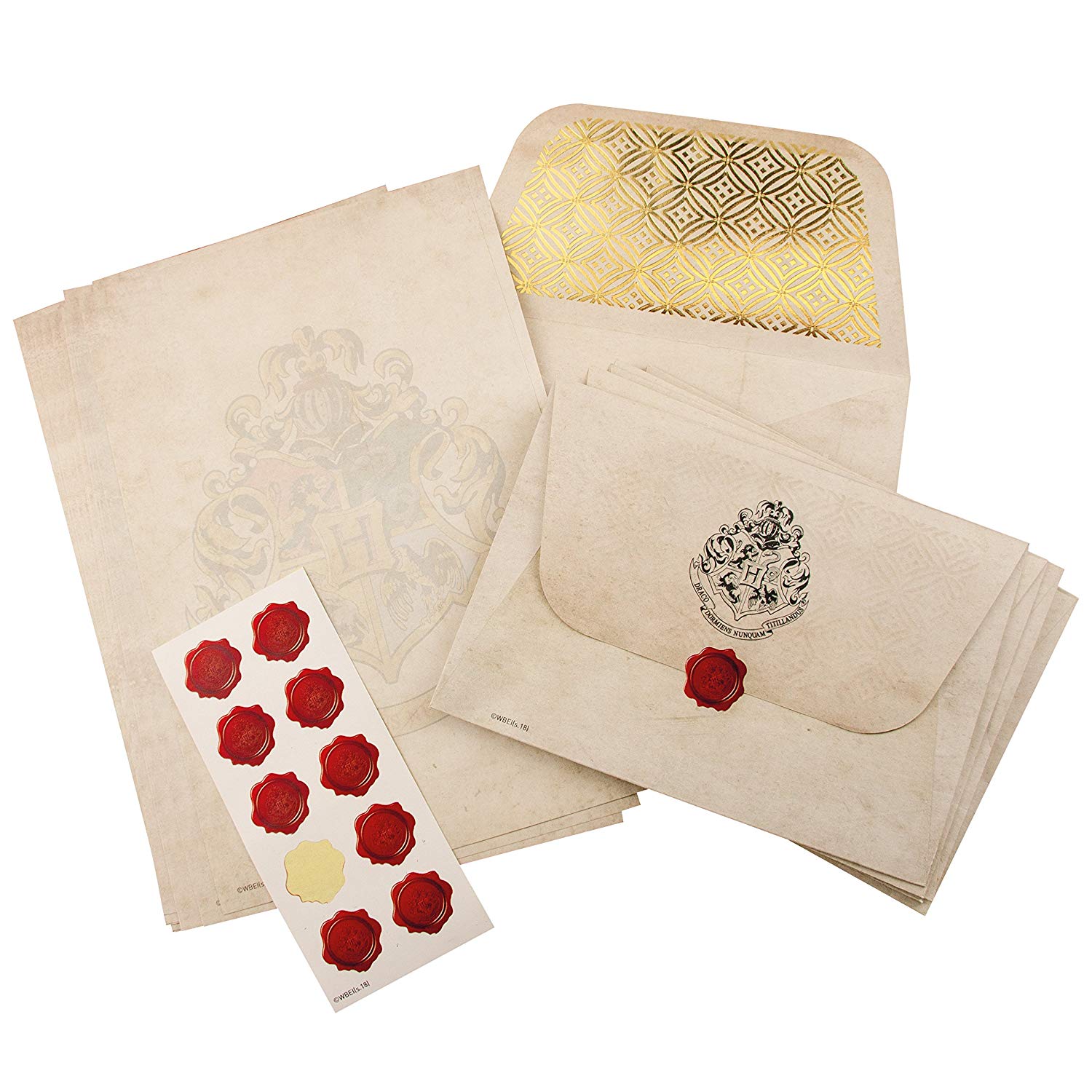 Hogwarts Acceptance Letter Writing Stationery Set, Officially Licensed Harry Potter Merchandise & Desk Accessories