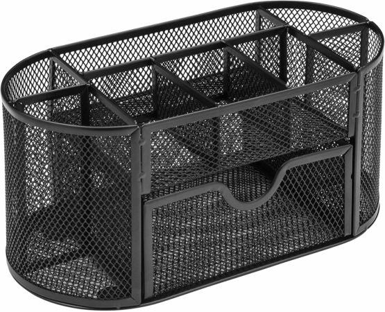 Osco Wiremesh Organiser with Drawer – Black, WMD03-BLK – BigaMart
