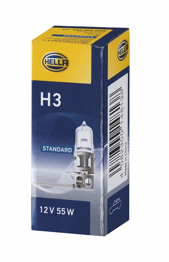 HELLA 8GH 002 090-133 Bulb - H3 - Standard - 12V - 55W - Socket Type: PK22S - Box - Quantity: 1
