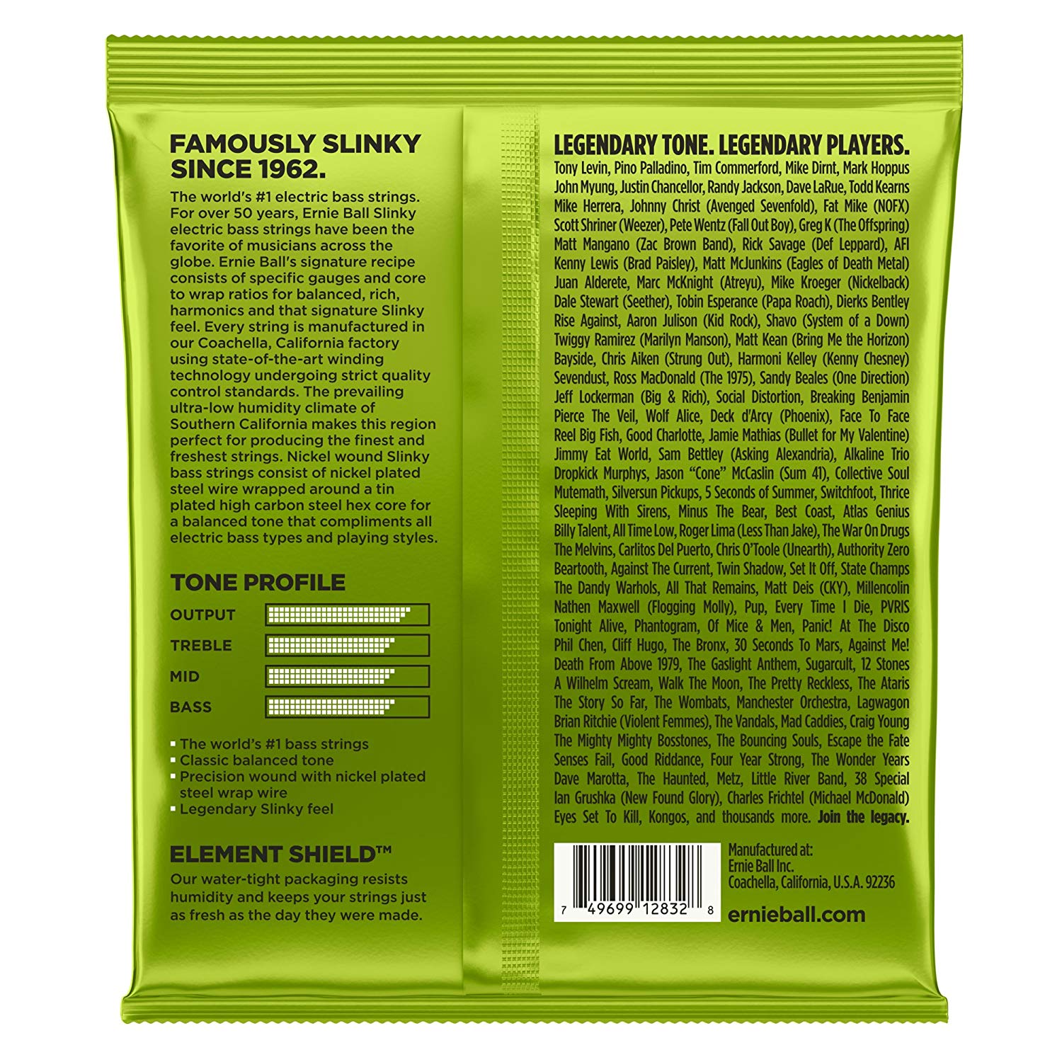 Ernie Ball Regular Slinky Nickel Wound Electric Bass Strings - 50-105 Gauge, Regular (50-105) - Image 2