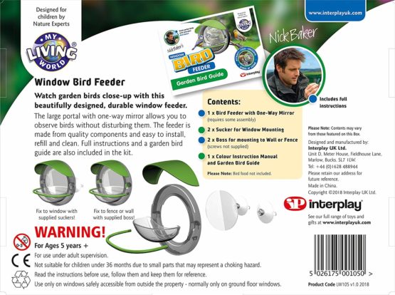 My Living World LW105 Window Bird Feeder, Multicolor - Image 2