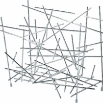Alessi | Blow Up FC15 - Design Vertical Magazine Rack in Chromed Steel, Mirror Polished
