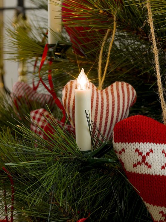Konstsmide 1906 LED Tree Lighting Accessory Set for 1901/5 Small White Candles/for Indoor Use (IP20)/5XAAA 1.5 V Battery Operated (Not Included)/5 Warm White Diodes - Image 2
