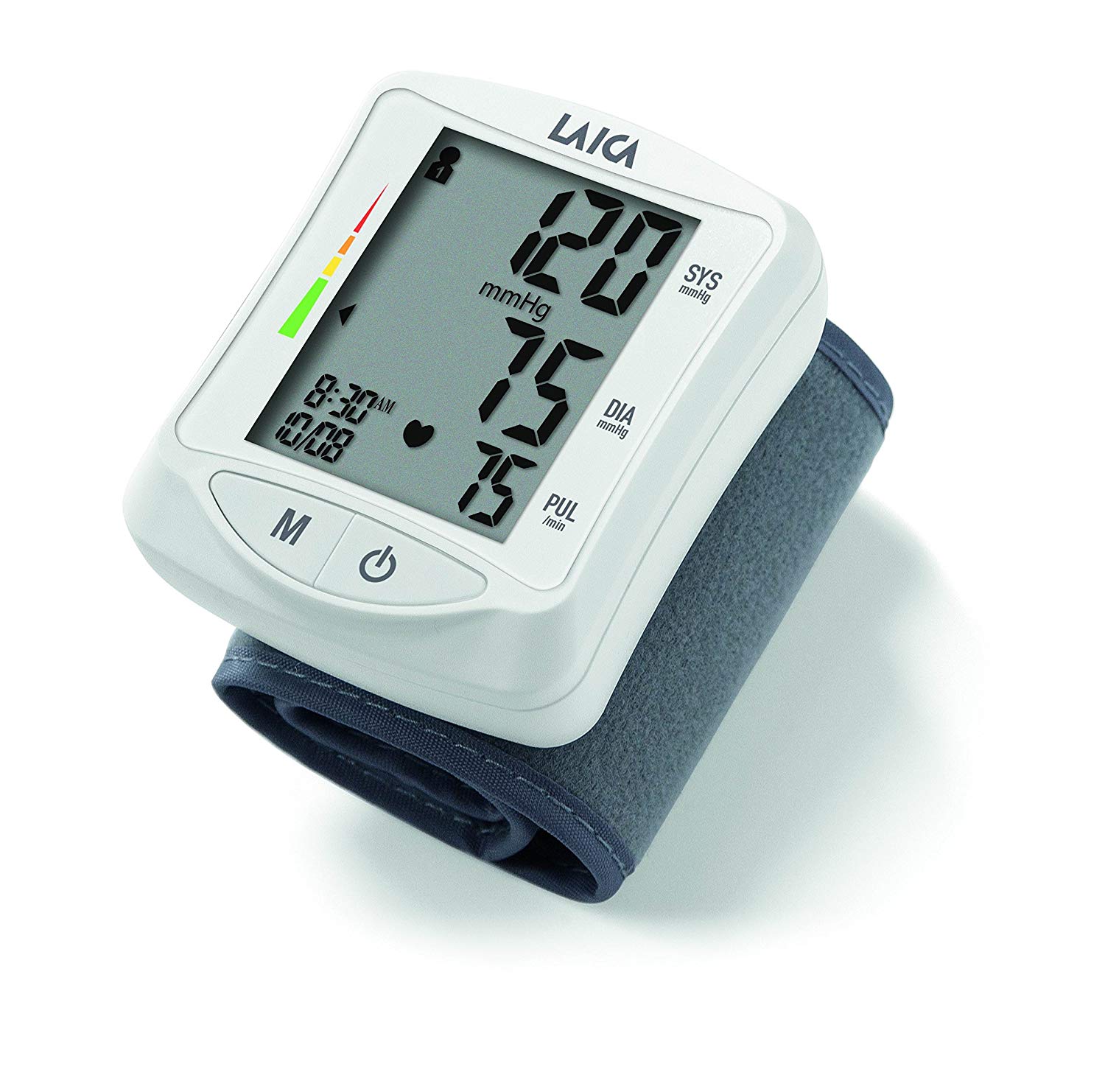 LAICA bm1006 W Wrist Pressure Gauge Grey/White, Grey / White, poignet BM1006W