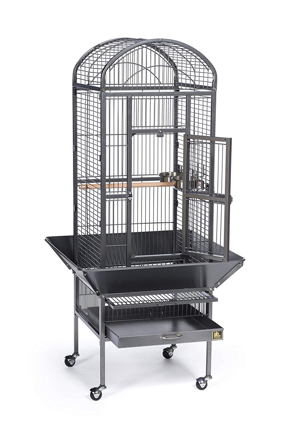 Prevue Pet Products 34511 Dometop Bird Cage, Small, Black Hammertone, 46 cm L x 46 cm W x 139 cm H - Image 2