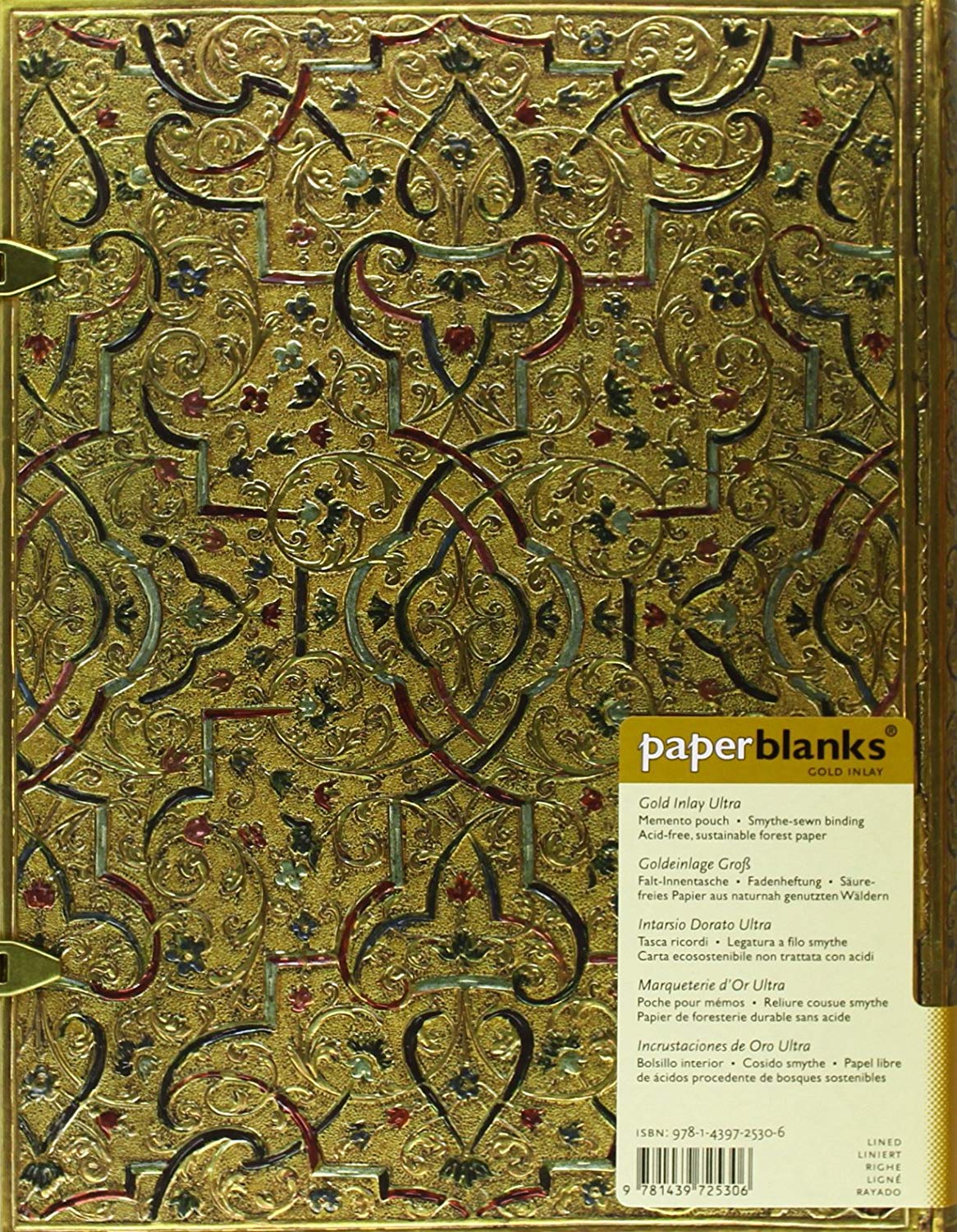 Paperblanks Gold Inlay, yellow, Ultra (230 x 180) - Image 2