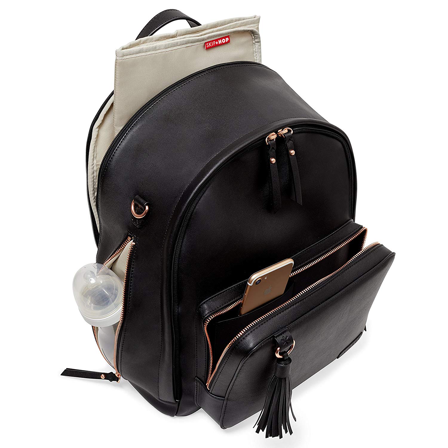 Skip Hop 200251 Greenwich Simply Chic Wickelrucksack, schwarz, 2 Stück (1er Pack) - Image 2