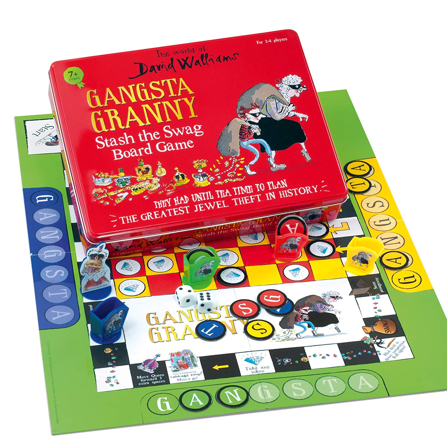 The World of David Walliams 6865 Gangsta Granny Board Game, Red, 21 x 27.5 x 5.5 cm - Image 3