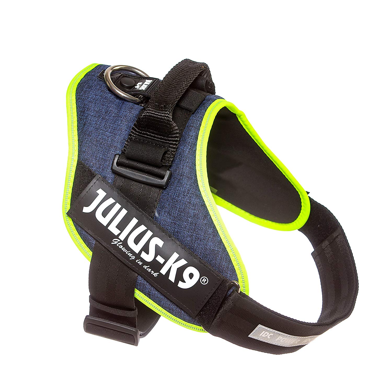 Julius-K9, 16IDC-FARNE-2, IDC Powerharness, dog harness, Size: 2, Jeans with neon edge, XL/2 - Image 3