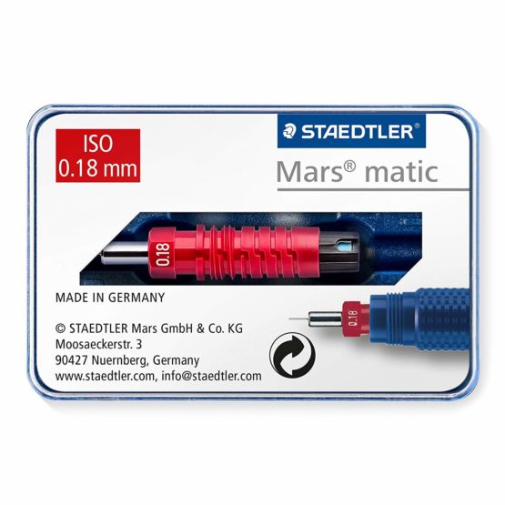 Staedtler Mars Matic 750 M018 Drafting Point - 0.18 mm, Blue - Image 3
