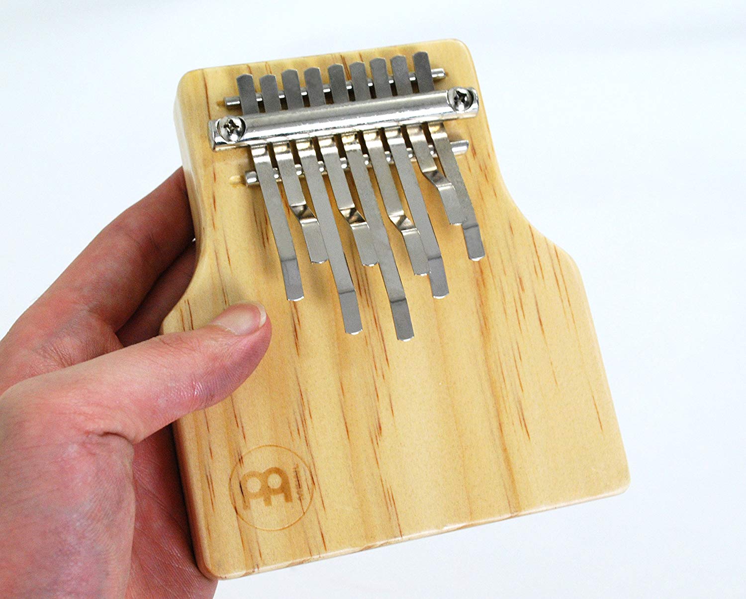 Meinl Percussion Solid Series Kalimba - Medium-Large Thumb Piano - Tuning A C C A A F E E B - Pine / Steel, Natural / Chrome (KA9-M) - Image 4