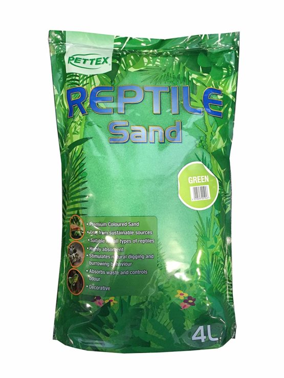 Pettex Reptile Coloured Calci Sand, 4 Litre, Green