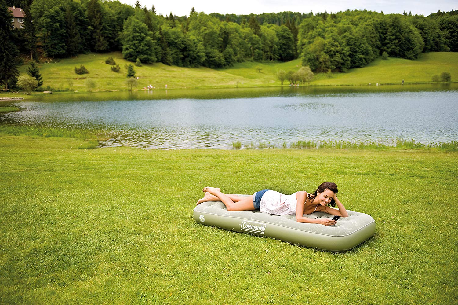 Coleman Airbed Maxi Comfort Bed Single, Camping Mat, Flocked Air Bed ...