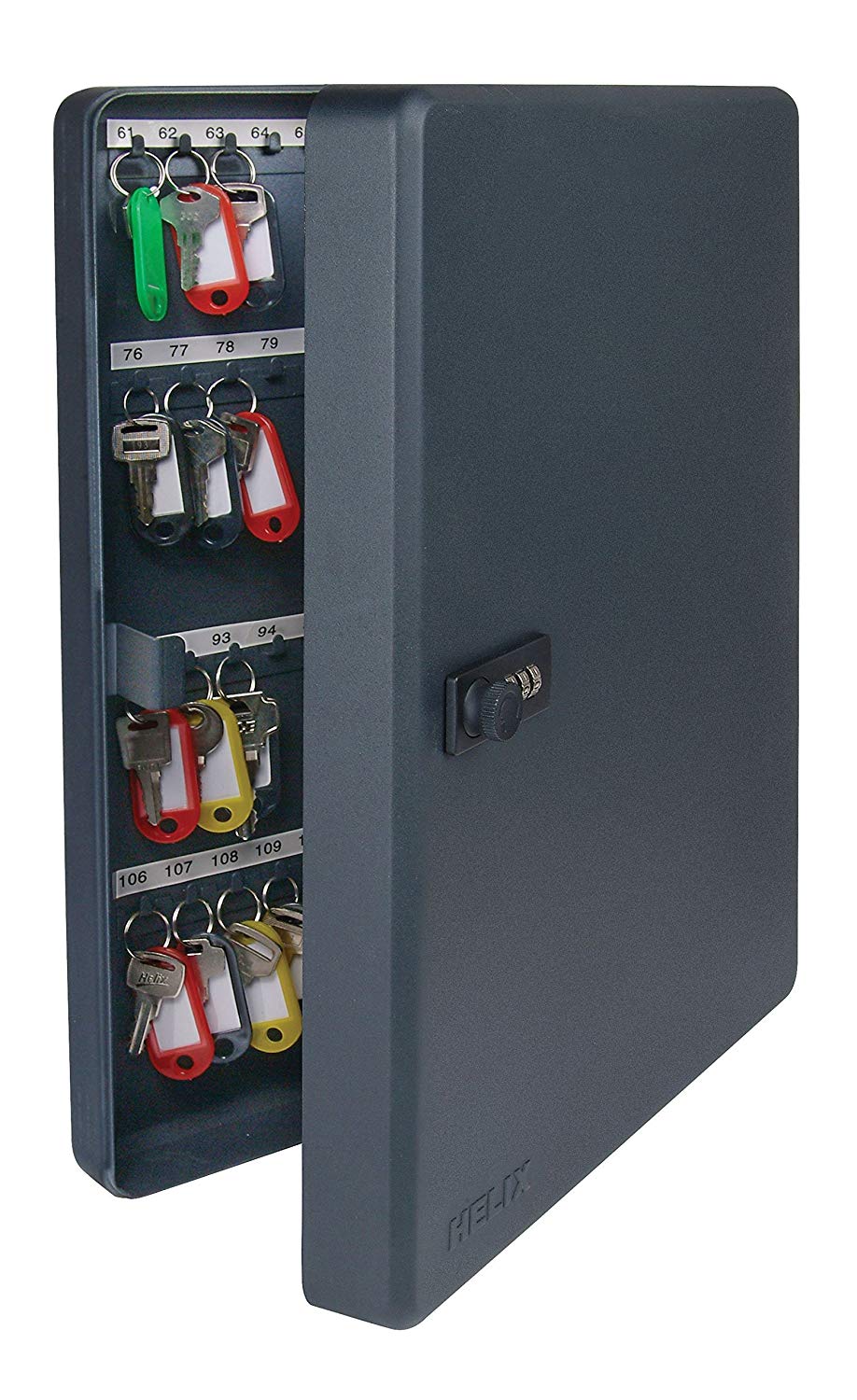 Helix Combination Lock Key Safe Cabinet (100 Key Capacity), Black, 100Key