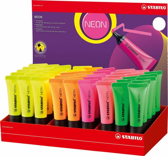 Highlighter - STABILO NEON Display of 45 in 6 Assorted Colours