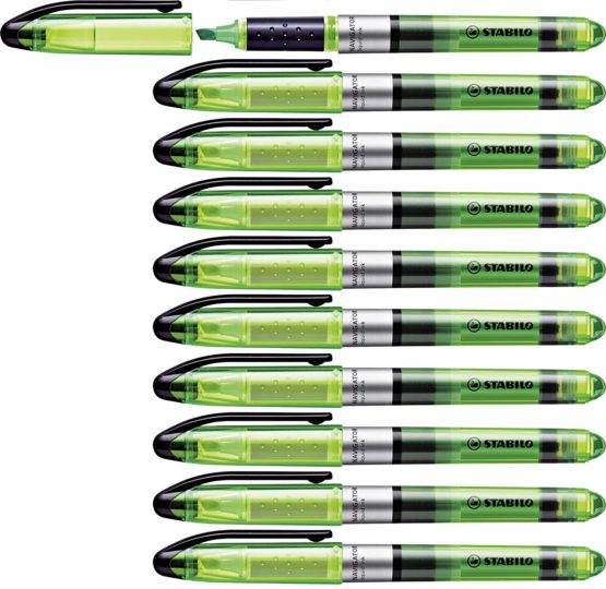 Highlighter - STABILO NAVIGATOR Box of 10 Green