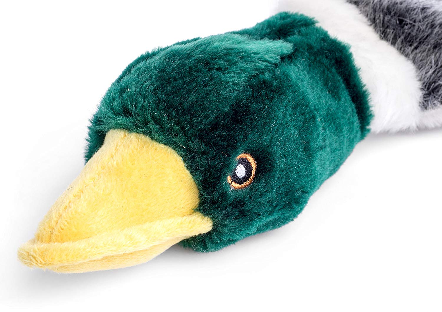 Petface Luxury Multi Squeak Duck Plush Dog Toy, Squeaky Duck - Image 2