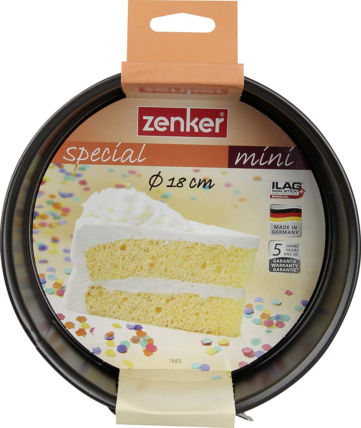 Zenker "Special Mini Springform, Stainless Steel, Black, 18 cm Diameter, 18.5 x 18.5 x 6.5 cm - Image 2