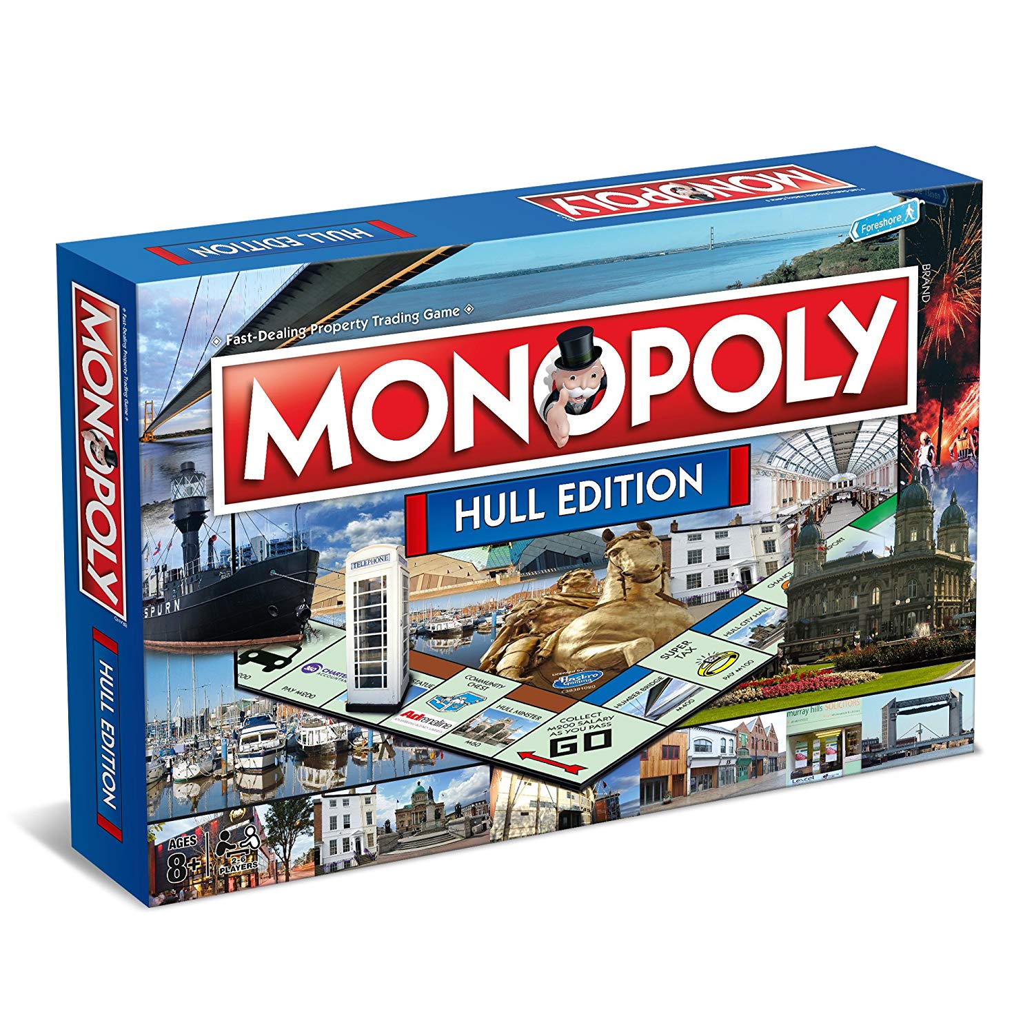 Hasbro Hull Monopoly Board Game, Blue