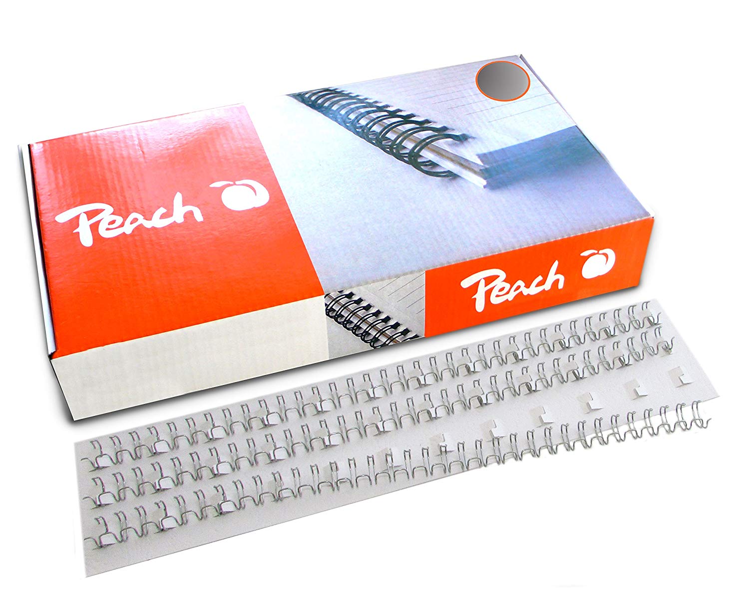Peach Pw079 10 Wire Binding Combs - Wire, 3: 1 A4 Pack of 100, 8 mm, Silver, 34, 8mm / 60 Blatt