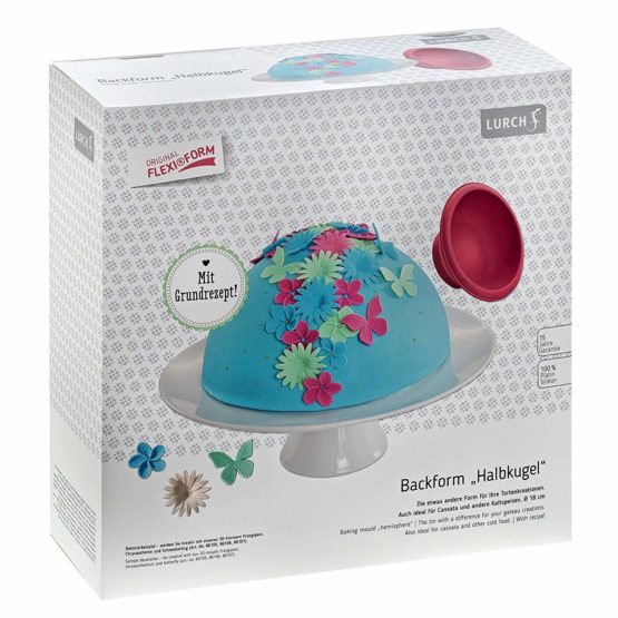 Lurch 83004 FlexiForm Silicone Dome, 18 cm Diameter, 23 x 23 x 9.5 cm, Pink - Image 2