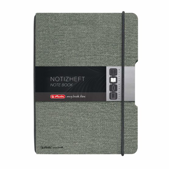 Herlitz A4 My Book Flex Canvas Cover Notebook - Black