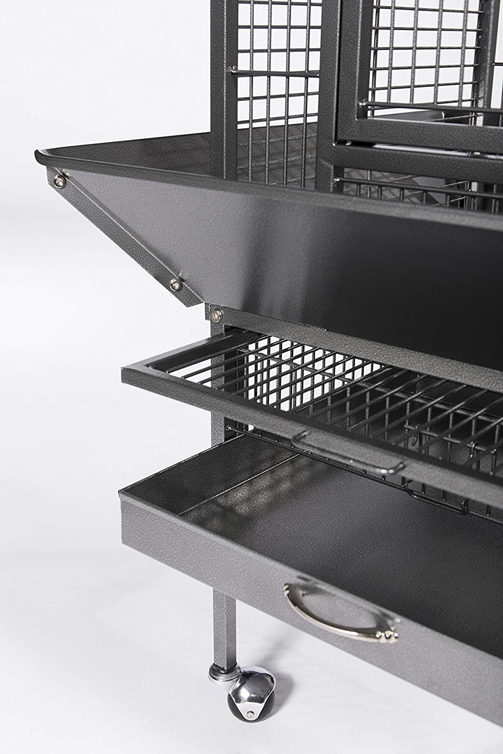 Prevue Pet Products 34511 Dometop Bird Cage, Small, Black Hammertone, 46 cm L x 46 cm W x 139 cm H - Image 4