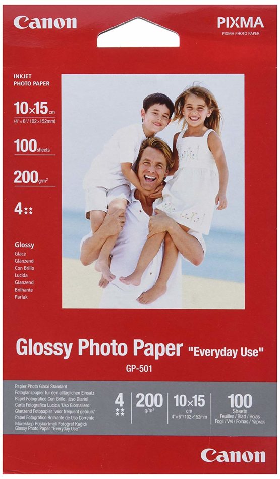 Canon GP 501 Glossy Photo Paper, 10 x 15 cm, 100 Sheets
