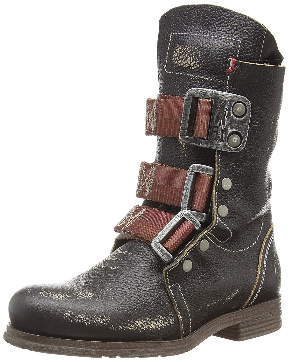 Fly London Stif Kraft, Women's Biker Boots - Black, 9 UK (42 EU), Black Black 000, 8 UK