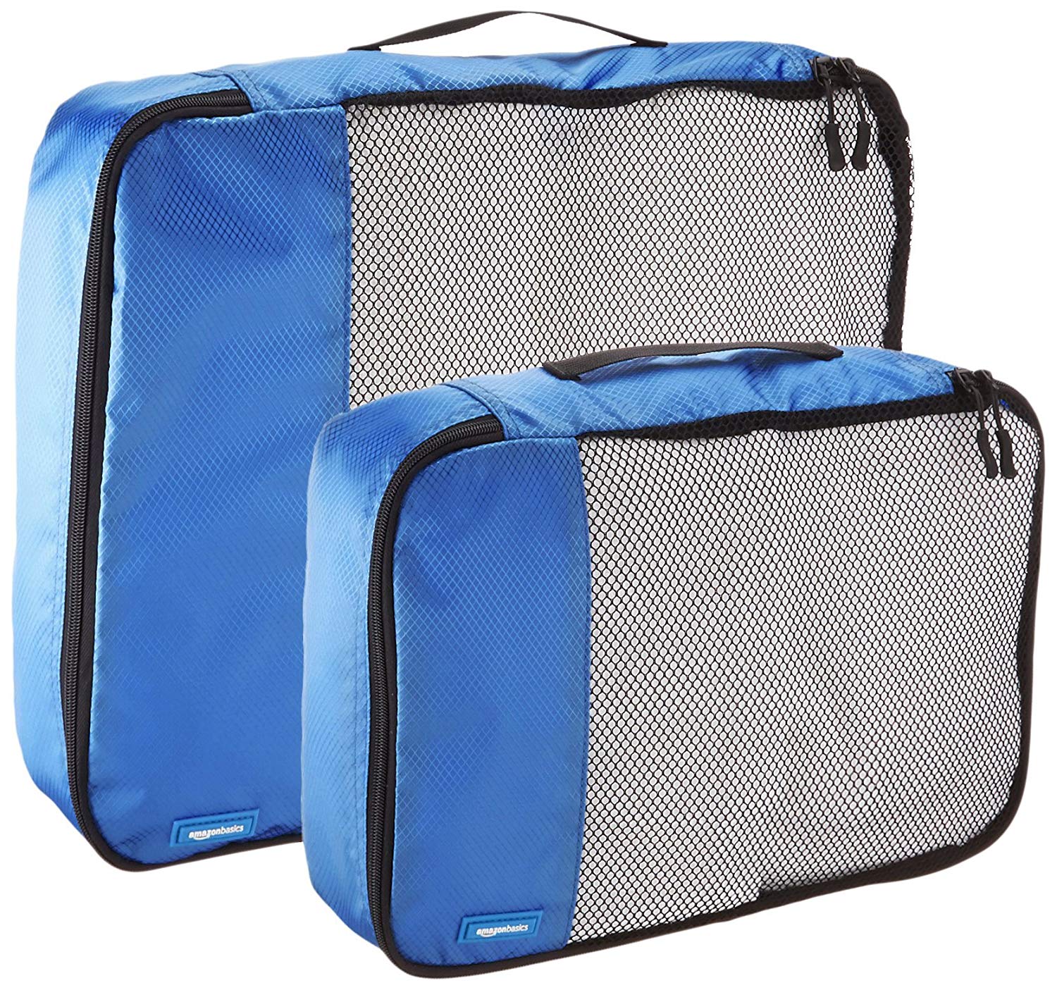 Amazon Essentials 4-Piece Packing Cubes Travel Accessories Set, Luggage Organiser with Double Zip, Mesh Top, Polyester - Image 4