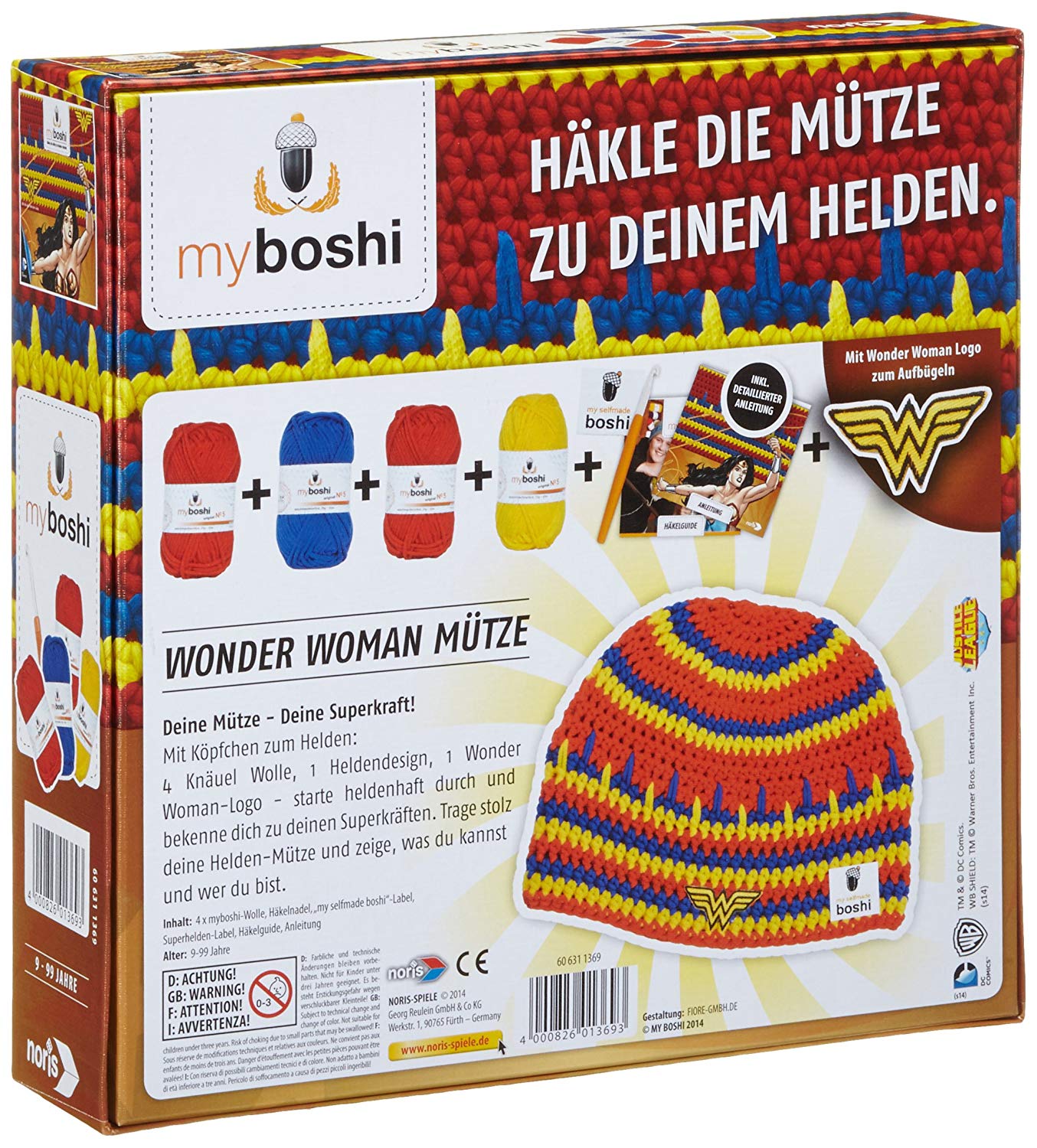 Myboshi "Wonder Woman Heroes Toy (Multi-Color), Multicolor, Small - Image 2