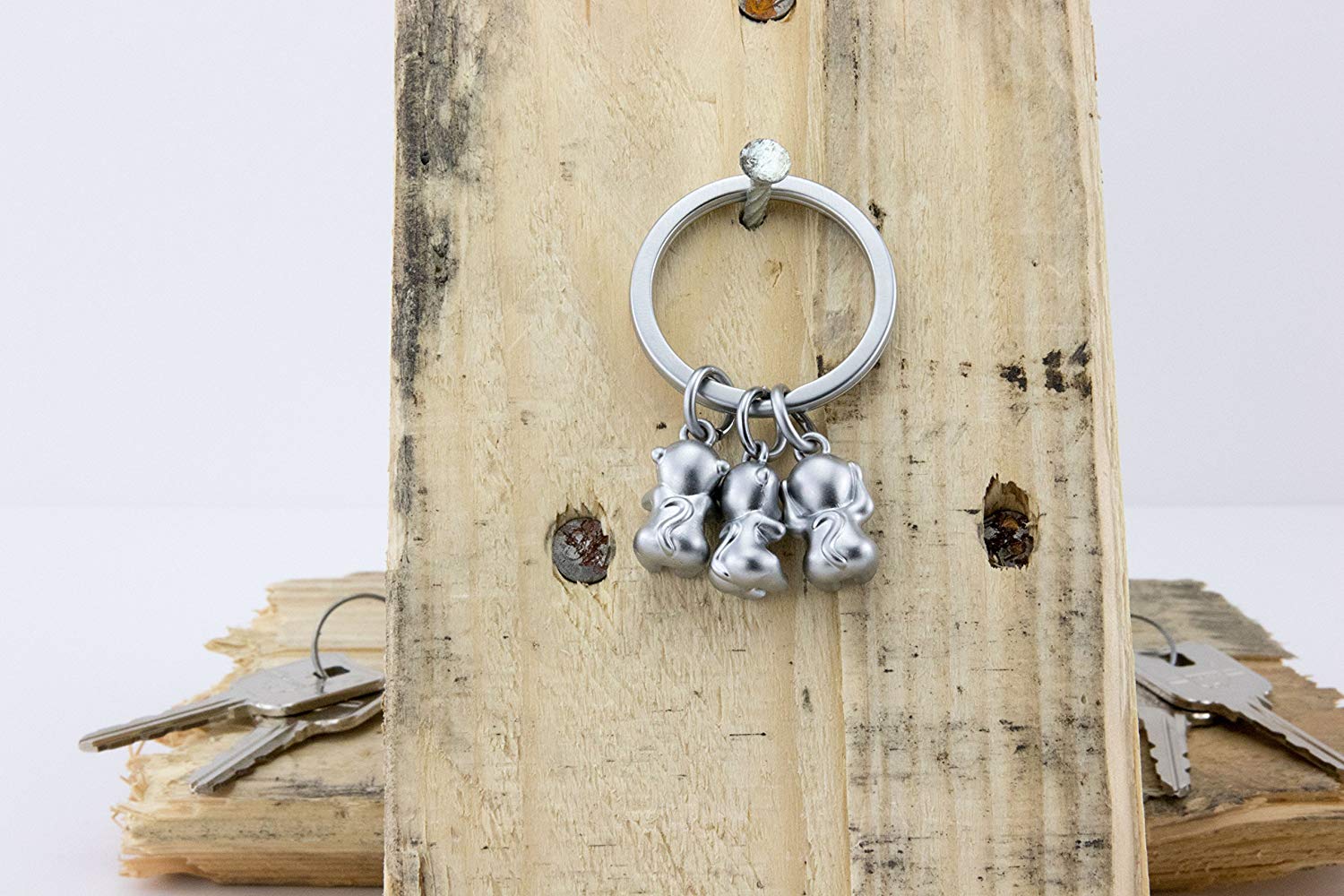 Troika THREE MONKEYS, KR17-18/MA, Keyring, Emoji Monkey, 3 Monkeys, See Nothing, Hear Nothing, Say Nothing, Cast Metal, Matt - Image 4