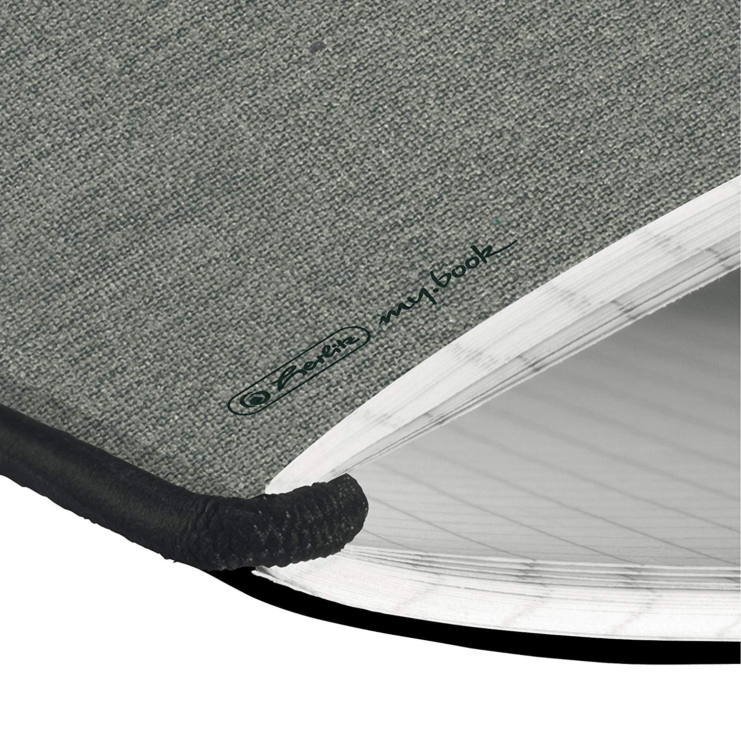 Herlitz A5 My Book Flex Canvas Cover Notebook - Black, grey - Image 3