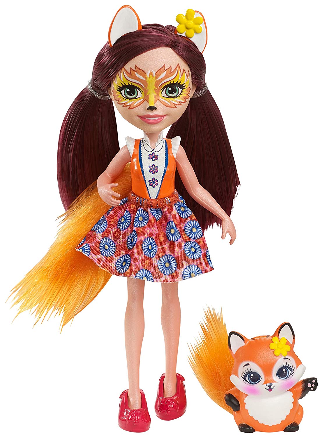 Enchantimals DVH89 Felicity Fox Doll, Brown,red, 6 inches