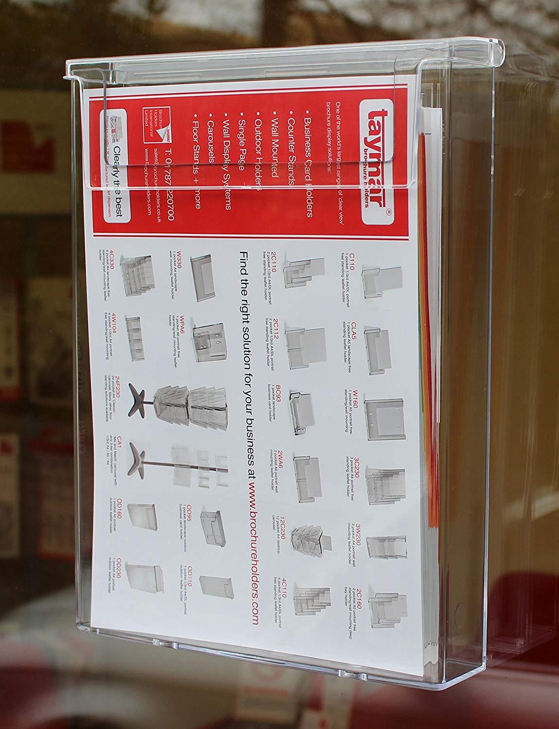 Taymar OD230 Single Pocket Dispenser for A4 Leaflets and Brochures - Clear - Image 4