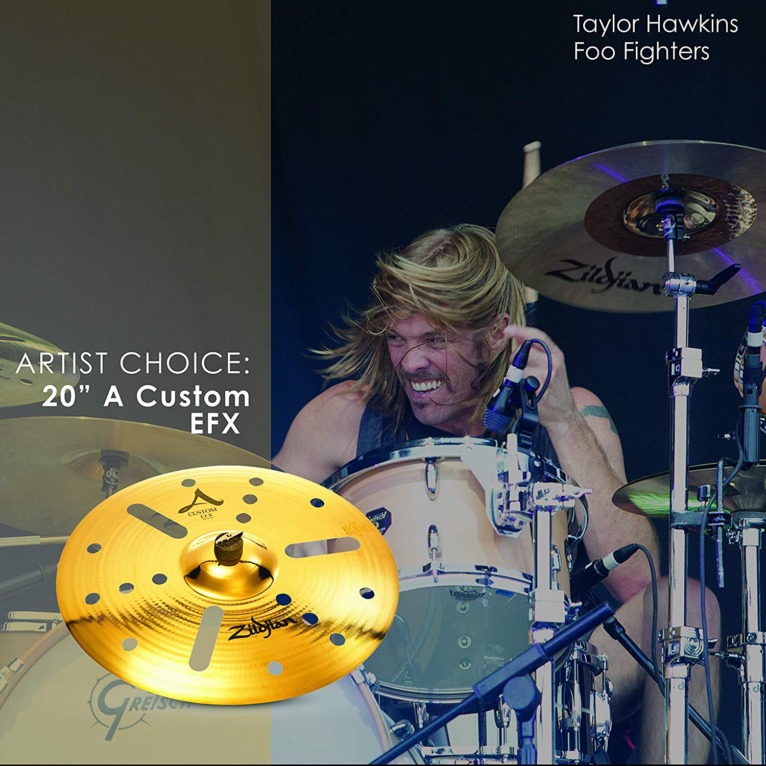 Zildjian A-Custom EFX Cymbal 20" - Effect Cymbal, silver - Image 2
