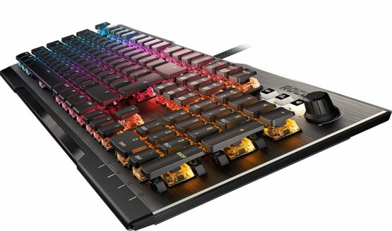 ROCCAT Vulcan 100 - Mechanical RGB Gaming Keyboard, AIMO LED Per-Key lighting, ROCCAT Titan switches, durable design (aluminum top plate), multimedia wheel - Image 3