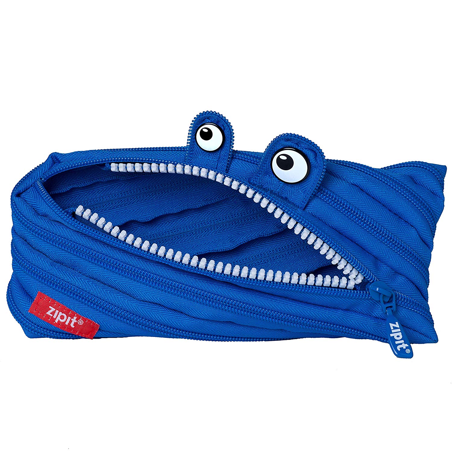 ZIPIT Monster Pencil Case for Kids Cute Zipper Pouch for Boys Girls and Teens Stationery Bag for School ,Blue