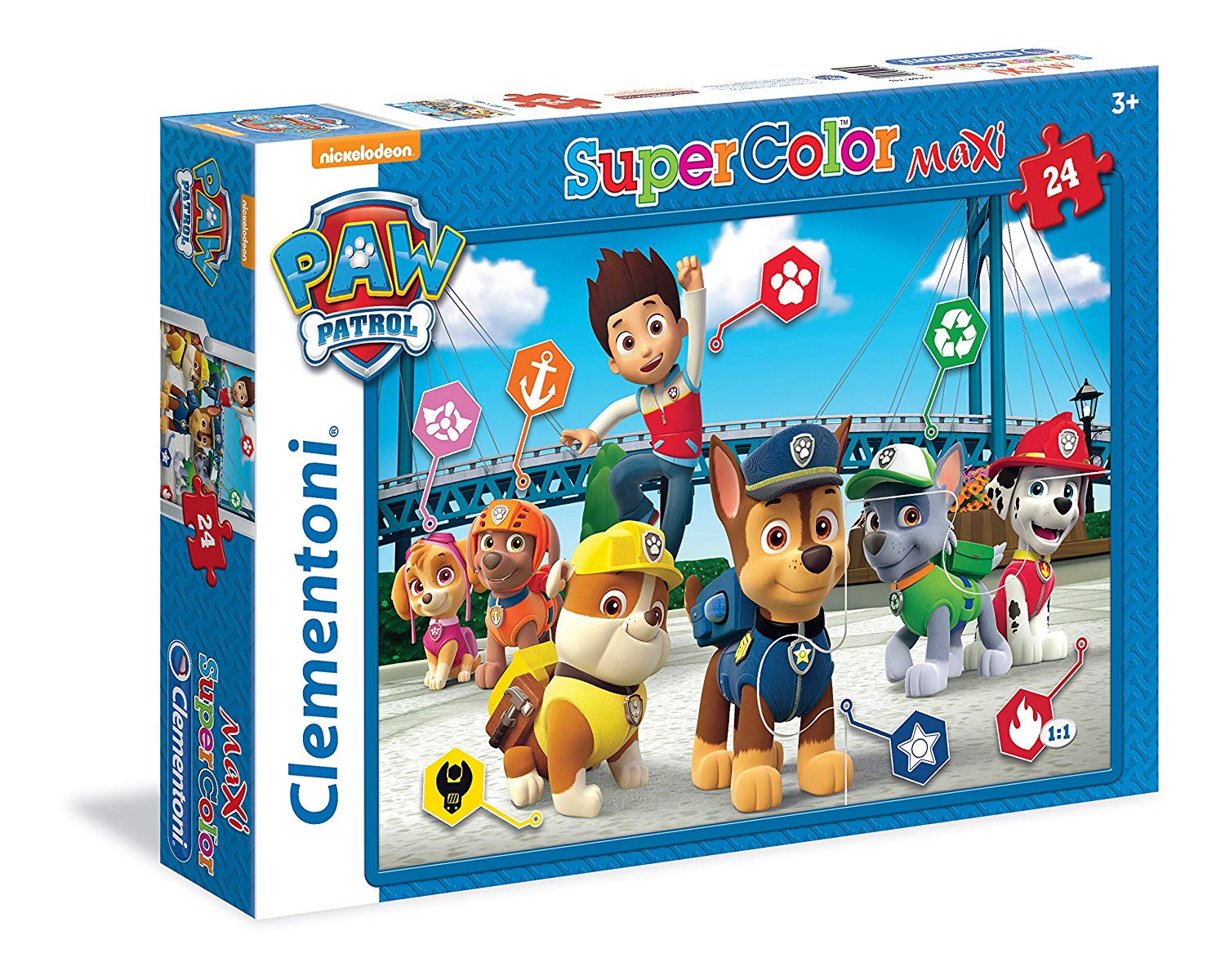 Clementoni 24049, Paw Patrol Supercolor Puzzles for Children – 24 ...