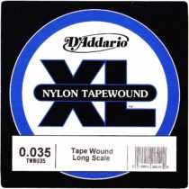 D'Addario TWB035 Nylon Tape Wound Bass Guitar Single String.035