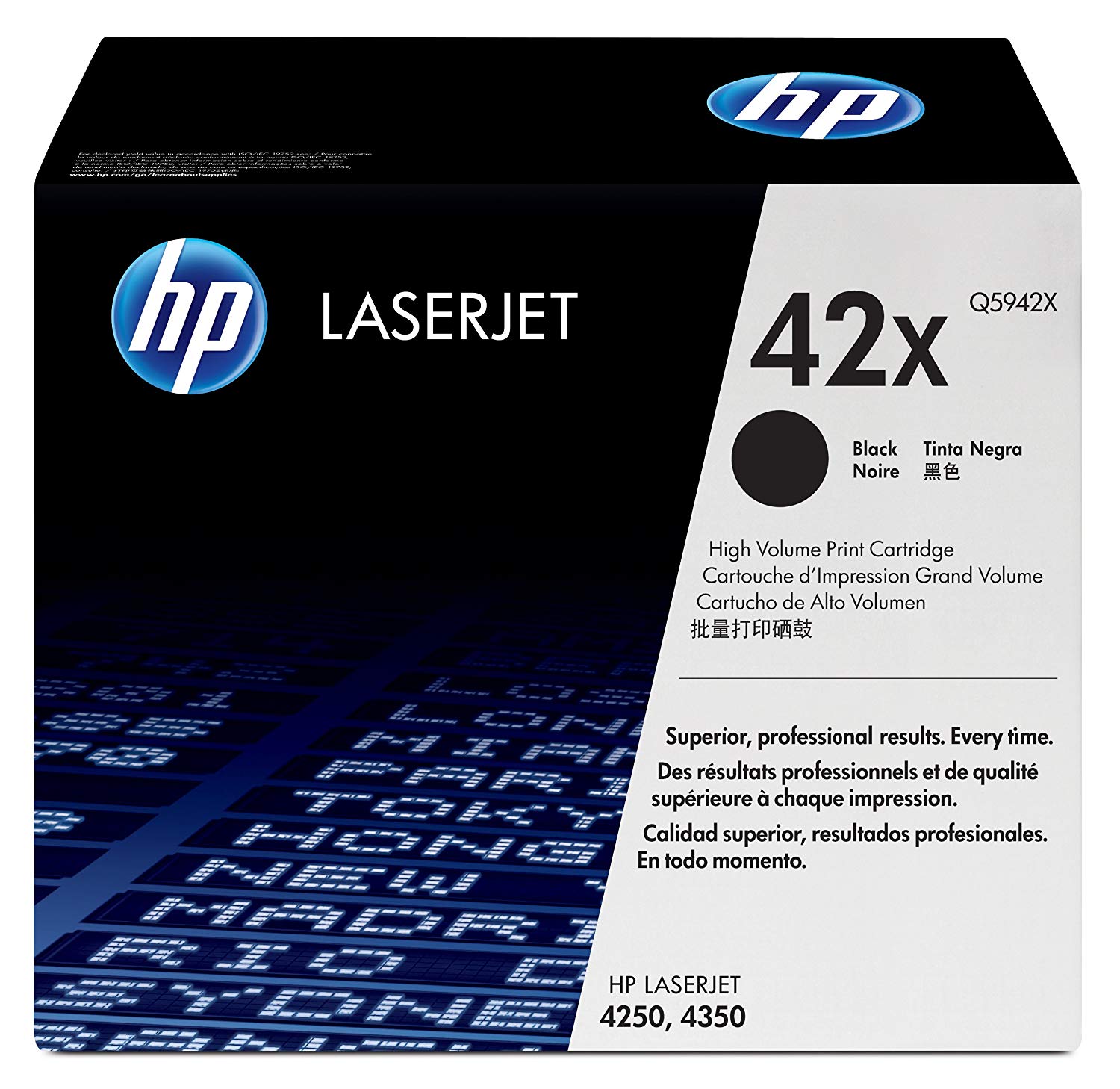 HP Q5942X 42X High Yield Original LaserJet Toner Cartridge, Black, Single Pack