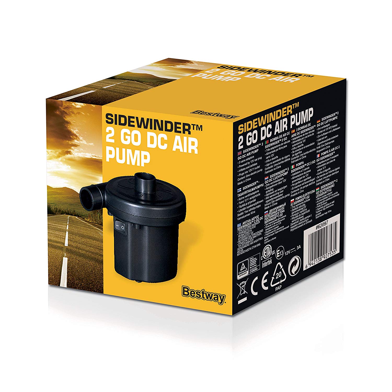 Bestway Side Winder 2 Go DC Air Pump - Black, 62097-17, 11x13x12 cm - Image 3