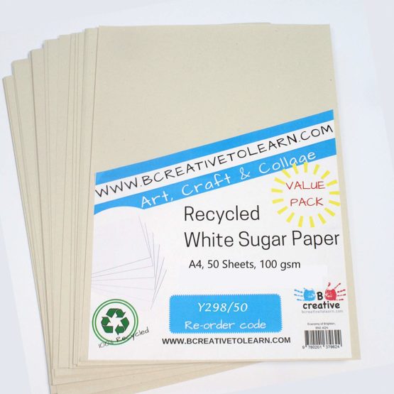 A4 Recycled White Sugar Paper 100gsm 100 Sheets by BCreative - Image 2