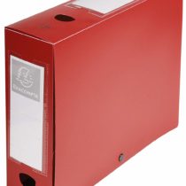 Exacompta A4 Plastic Filing Box, 8 cm Spine - Red