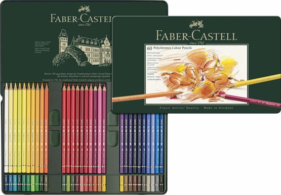 Faber-Castell Polychromos Colour Pencils Tin of 60 - Image 4